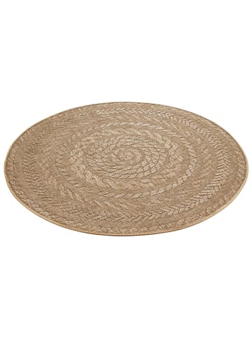 NORTHRUGS Indoor-/ Outdoor-Teppich "Almendro" in Hellbraun/ Weiß