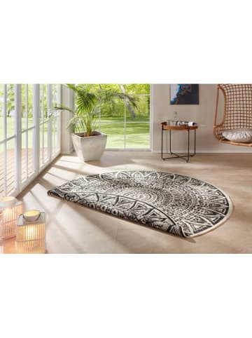 freundin HOME COLLECTION Outdoor-Wendeteppich "Lilja" in Schwarz/ Creme