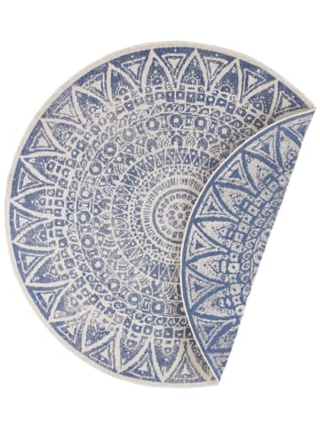 freundin HOME COLLECTION Omkeerbaar outdoortapijt "Lilja" blauw/crème