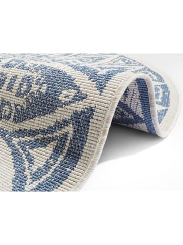 freundin HOME COLLECTION Omkeerbaar outdoortapijt "Lilja" blauw/crème