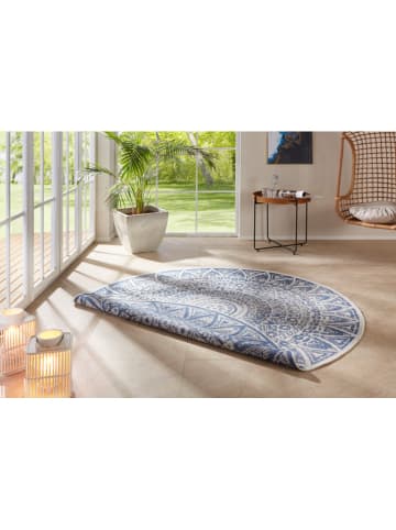 freundin HOME COLLECTION Omkeerbaar outdoortapijt "Lilja" blauw/crème