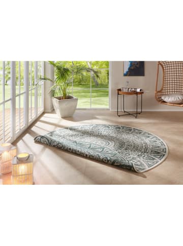 freundin HOME COLLECTION Dwustronny dywan zewnętrzny "Lilja" w kolorze zielono-kremowym