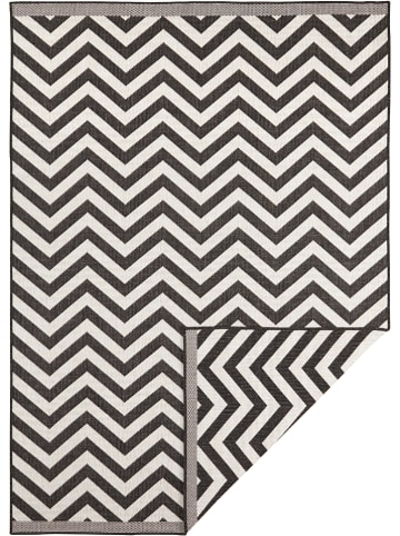 NORTHRUGS Indoor-/ Outdoor-Teppich "Palma" in Schwarz/ Creme