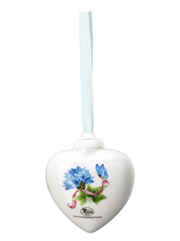 Rosenthal Zawieszka dekoracyjna w kolorze białym ze wzorem - dł. 4,5 cm