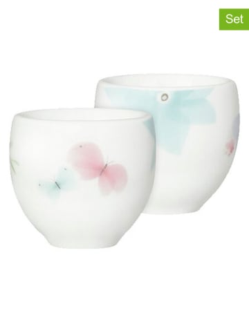 Hutschenreuther Kieliszki (2 szt.) w kolorze białym ze wzorem na jajka - wys. 5 cm