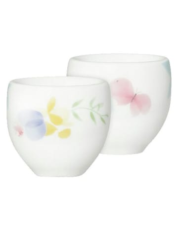 Hutschenreuther Kieliszki (2 szt.) w kolorze białym ze wzorem na jajka - wys. 5 cm