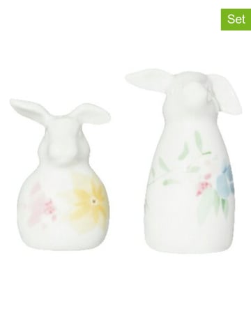 Hutschenreuther 2-częściowy zestaw przyprawników "Blumenwiese" w kolorze białym