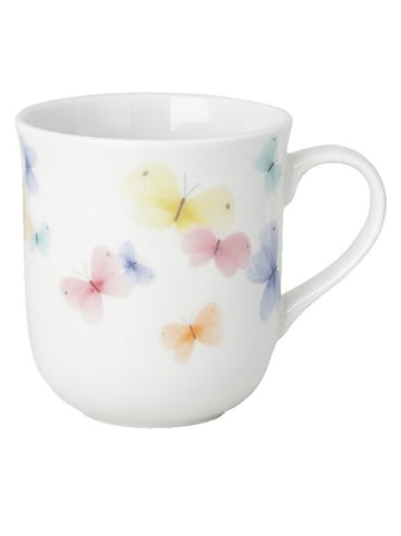 Hutschenreuther Kubek "Butterflies" w kolorze białym ze wzorem - wys. 12 x Ø 9 cm