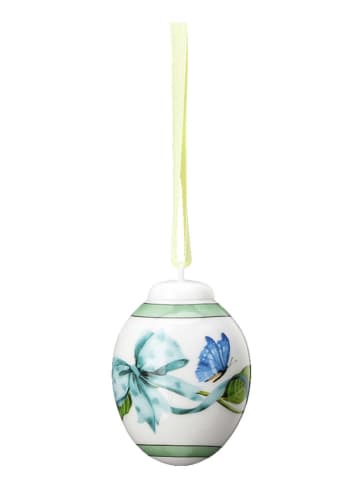 Rosenthal Zawieszka dekoracyjna w kolorze białym ze wzorem - dł. 4,5 cm