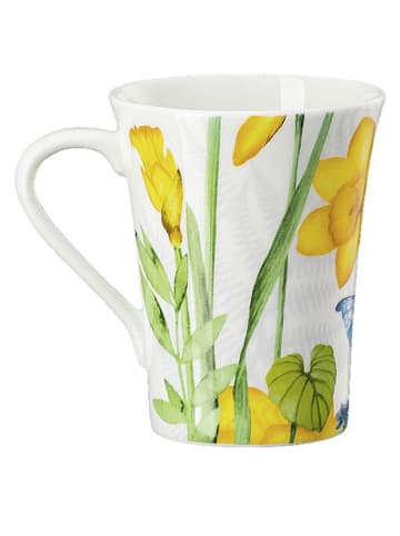 Hutschenreuther Kubek "Daffodil" w kolorze zielono-żółtym - wys. 11,5 x Ø 9 cm