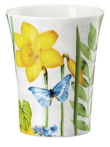 Hutschenreuther Kubek "Daffodil" w kolorze zielono-żółtym - wys. 11,5 x Ø 9 cm