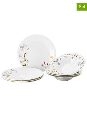 Rosenthal 8tlg. Tafelservice ''Nora'' in Weiß/ Bunt