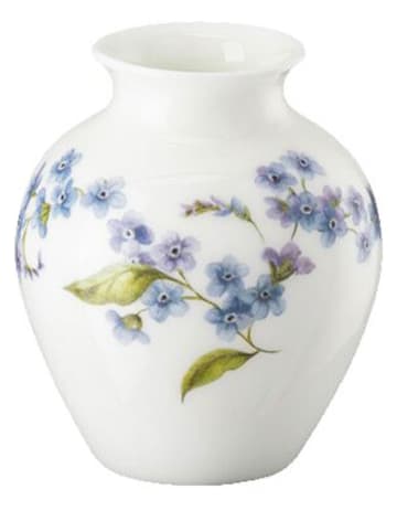 Hutschenreuther Vase "Vergissmeinnicht" in Blau/ Grün/ Weiß - (H)9 x Ø 7,5 cm