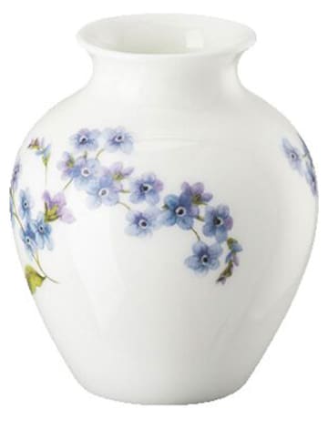 Hutschenreuther Wazon "Forget-me-not" w kolorze niebiesko-zielono-białym - wys. 9 x Ø 7,5 cm