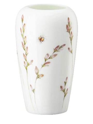 Hutschenreuther Vase "Wiesenrispe" in Weiß/ Grün/ Rosa - (H)10 x Ø 6 cm