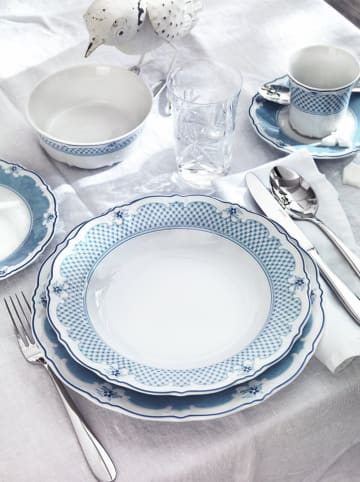 Hutschenreuther Suppenteller in Weiß/ Hellblau - Ø 24 cm