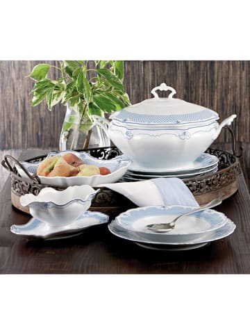 Hutschenreuther Talerz głęboki w kolorze biało-błękitnym - Ø 24 cm