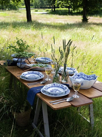 Hutschenreuther Talerz głęboki w kolorze niebiesko-białym - Ø 23 cm