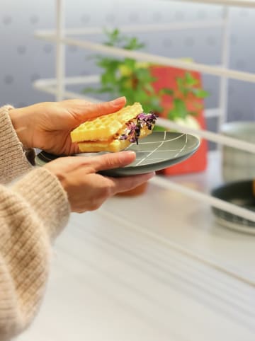 Thomas Talerzyk deserowy "Fun" w kolorze biało-zielonym - Ø 22 cm