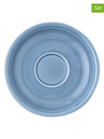 Thomas 6er-Set: Kaffee-Untertassen "Trend Colour" in Blau - (H)2,3 x Ø 14 cm