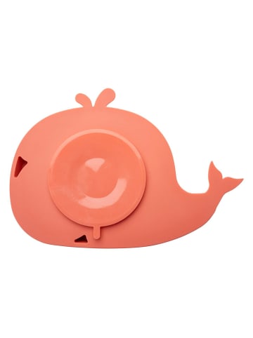 Fackelmann Menüteller "Wal" in Koralle - (B)27 x (H)19 cm