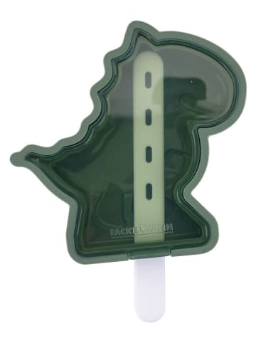 Fackelmann Foremka "Dino" w kolorze zielonym do lodów na patyku - 11 x 15 x 2 cm