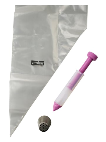 Zenker 6-częściowy zestaw w kolorze biało-jasnoróżowym