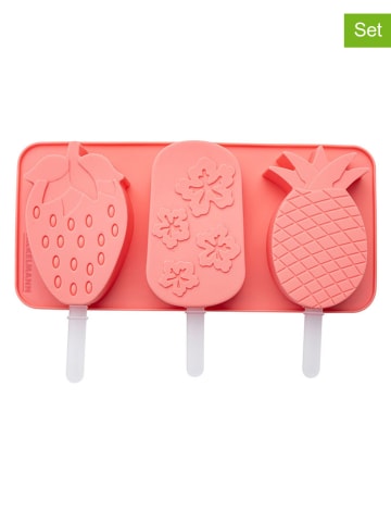 Fackelmann 3tlg. Stieleisformer-Set in Koralle