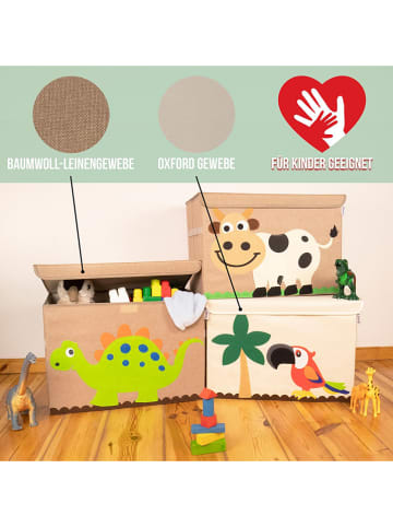 Lifeney Pudełko "Cow" w kolorze jasnobrązowo-beżowym - 51 x 36 x 36 cm