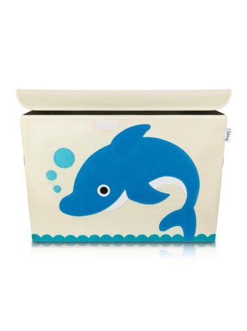Lifeney Pudełko "Dolphin" w kolorze beżowo-niebieskim - 51 x 36 x 36 cm