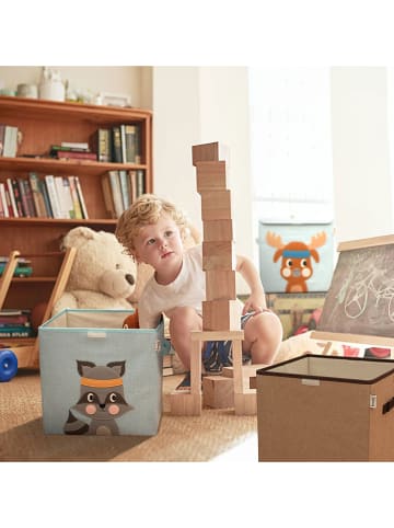 Lifeney Pudełko "Raccoon" w kolorze błękitno-szarym - 33 x 33 x 33 cm