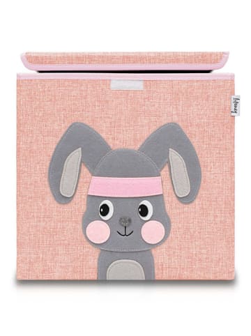 Lifeney Pudełko "Bunny" w kolorze jasnoróżowo-szarym - 33 x 33 x 33 cm