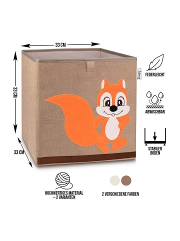 Lifeney Pudełko "Squirrel" w kolorze jasnobrązowo-pomarańczowym - 33 x 33 x 33 cm