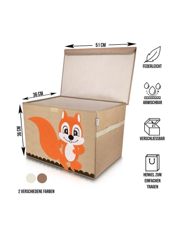 Lifeney Pudełko w kolorze jasnobrązowo-pomarańczowym- 51 x 36 x 36 cm