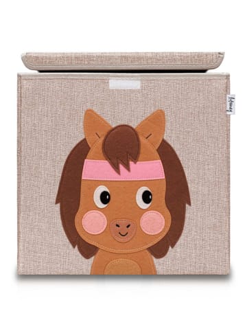 Lifeney Aufbewahrungsbox "Pferd" in Hellbraun/ Beige - (B)33 x (H)33 x (T)33 cm
