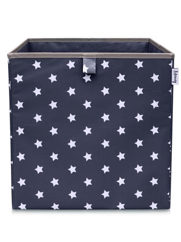 Lifeney Aufbewahrungsbox "Sterne" in Dunkelblau - (B)33 x (H)33 x (T)33 cm