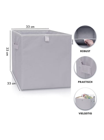 Lifeney Aufbewahrungsbox in Hellgrau - (B)33 x (H)33 x (T)33 cm