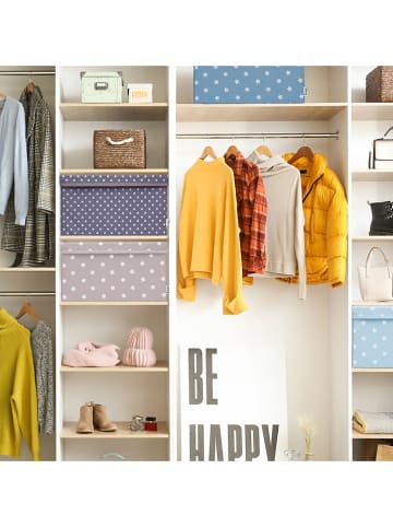 Lifeney Pudełka (2 szt.) "Stars" w kolorze jasnoszarym - 37 x 21 x 25 cm