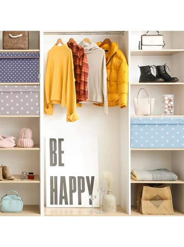 Lifeney 2er-Set: Aufbewahrungsboxen "Sterne" in Hellblau - (B)37 x (H)21 x (T)25 cm