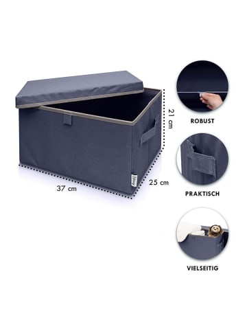 Lifeney Pudełka (2 szt.) w kolorze granatowym - 37 x 21 x 25 cm