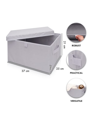 Lifeney Pudełka (2 szt.) w kolorze jasnoszarym - 37 x 21 x 25 cm