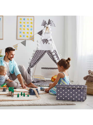 Lifeney Pudełka (2 szt.) "Stars" w kolorze antracytowym - 37 x 21 x 25 cm