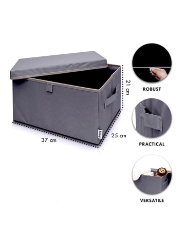 Lifeney Pudełka (2 szt.) w kolorze antracytowym - 37 x 21 x 25 cm