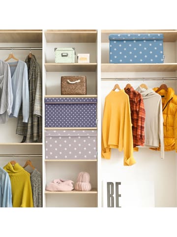 Lifeney Pudełka (2 szt.) "Dots" w kolorze antracytowym - 37 x 21 x 25 cm