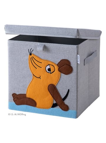 Fackelmann Aufbewahrungsbox "Maus" in Grau/ Hellbraun - (B)30 x (H)30 x (T)30 cm