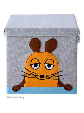 Fackelmann Aufbewahrungsbox "Maus" in Grau/ Hellbraun - (B)30 x (H)30 x (T)30 cm