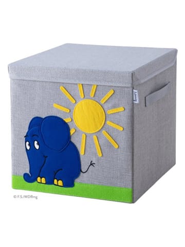 Fackelmann Pudełko "Elephant Sun" w kolorze szaro-niebieskim - 33 x 33 x 33 cm