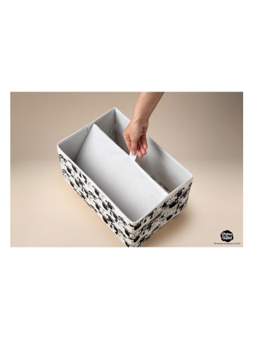 Lifeney Pudełko "Shaun" w kolorze biało-czarnym - 37 x 21 x 25 cm
