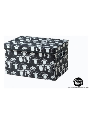Lifeney Aufbewahrungsbox "Shaun" in Schwarz - (B)37 x (H)21 x (T)25 cm