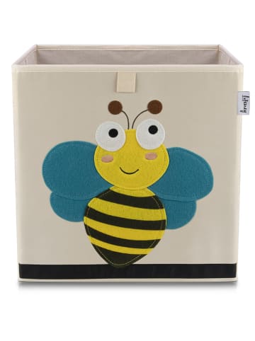 Lifeney Pudełko "Bee" w kolorze beżowo-żółtym - 33 x 33 x 33 cm